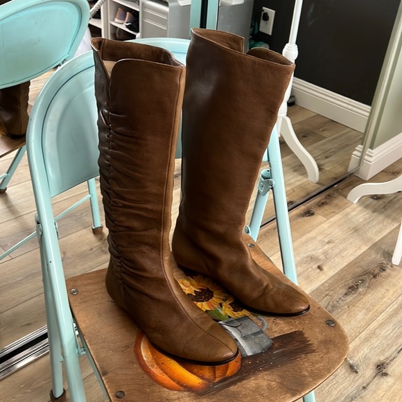 🔥 Jimmy Choo, brown tall leather boots, size 9